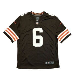 NWT $85 Nike Cleveland Browns NFL Baker Mayfield #6 Football Jersey Youth Size L